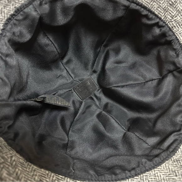 Coach Wool Herringbone Tweed Hat w/ Leather Trim - Picture 3 of 6